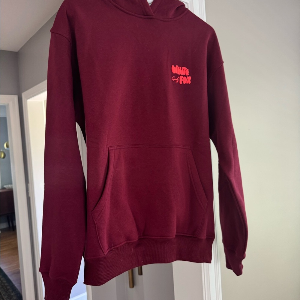 White Fox Burgundy Hoodie